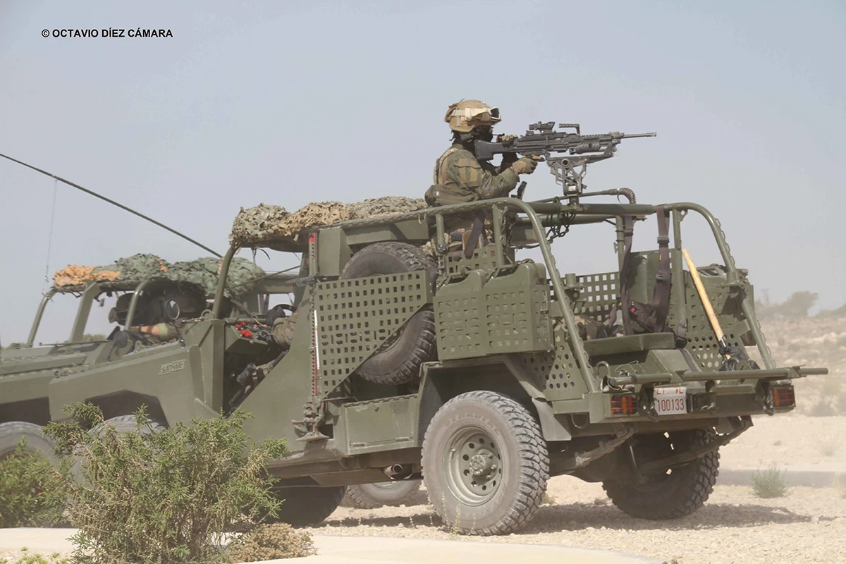 Los VAMTAC ST5 blindados son ptimos para operaciones en escenarios de alta intensidad o cuando se requiere llevar armas potentes. Foto: Octavio Dez Cmara